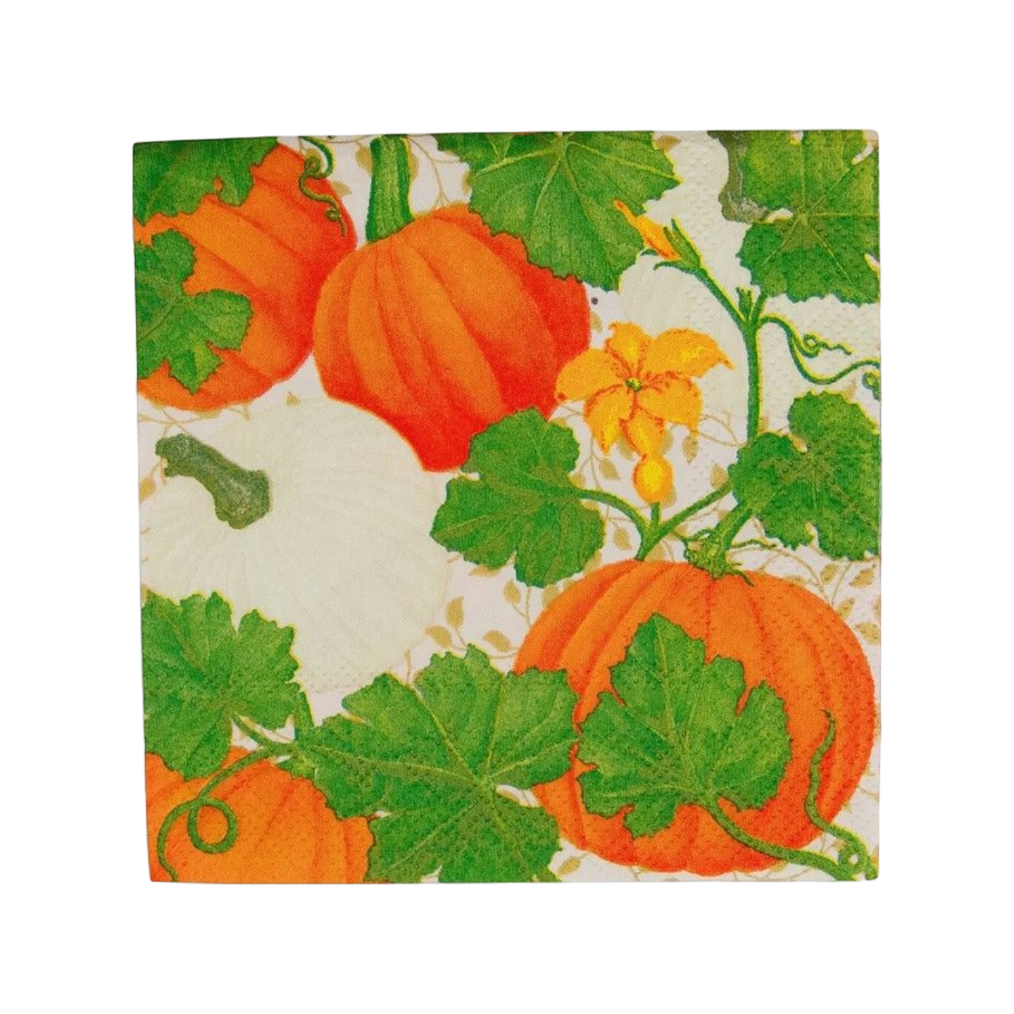 CA Pumpkin Chintz Cocktail Napkin