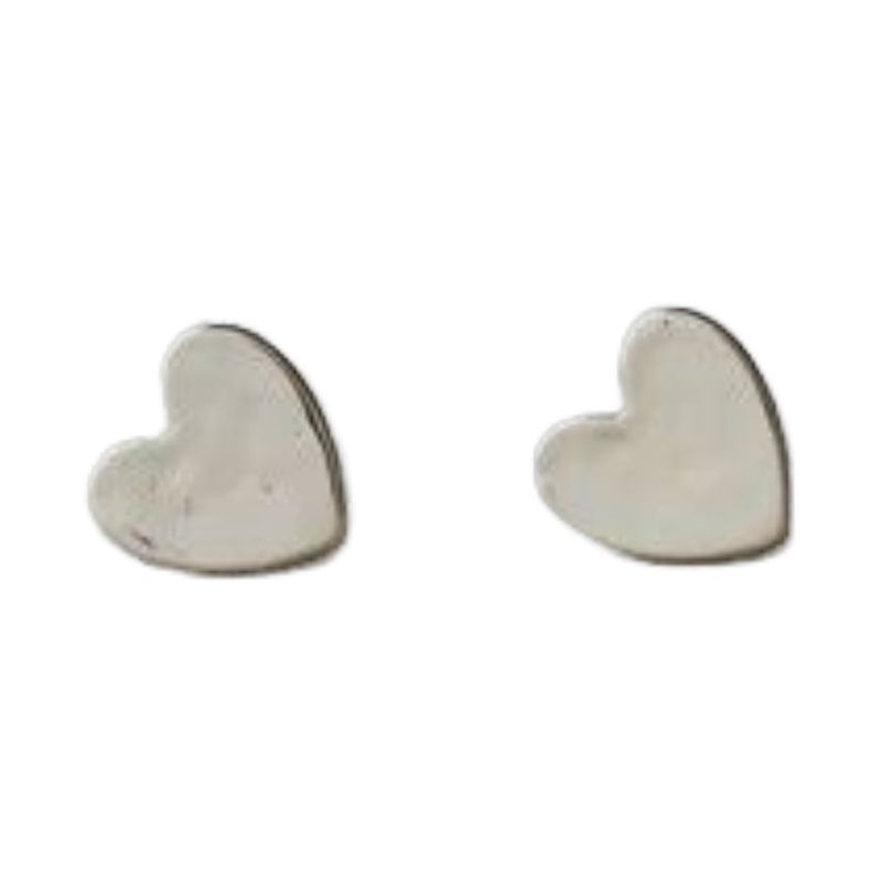 GJ Gold Heart Stud Earring