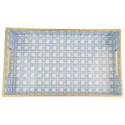 8O Blue Cane Vanity Tray
