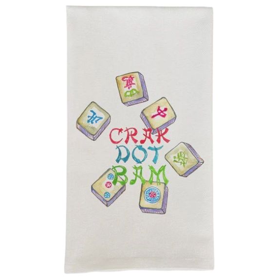 FG Colorful Mahjong Tiles Dishtowel