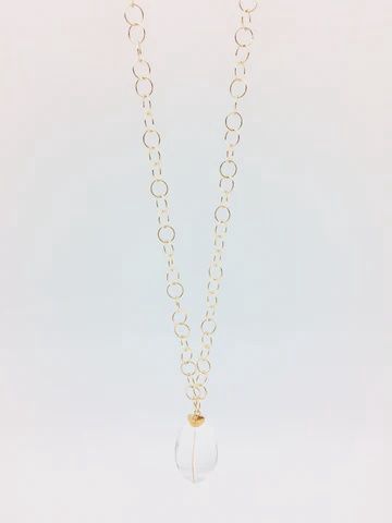 ID Mia Gold/Clear Necklace