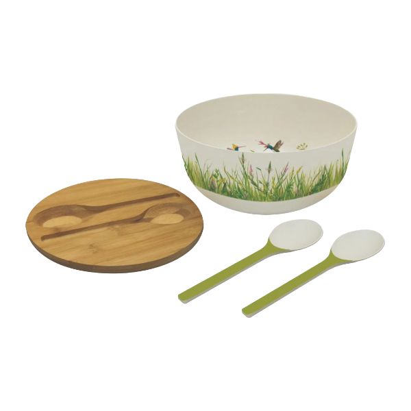 PPD Meadow Buzz Bamboo Salad Bowl