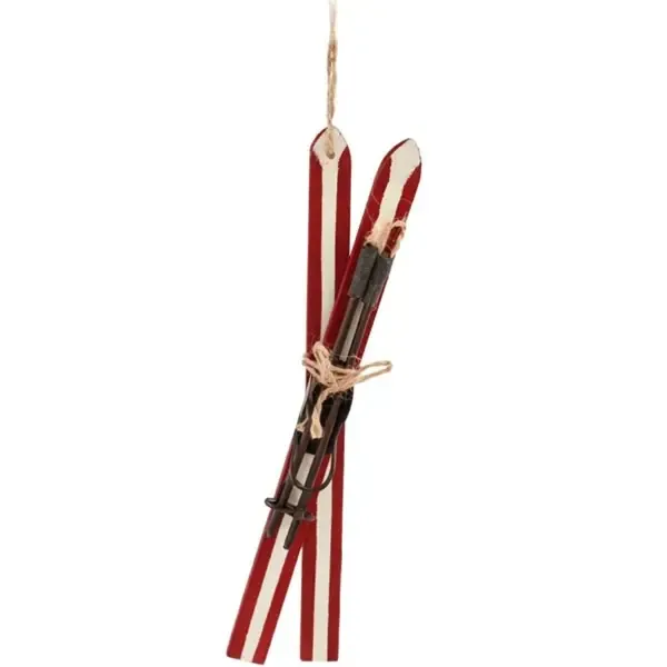 ADV Red/White Ski Ornament