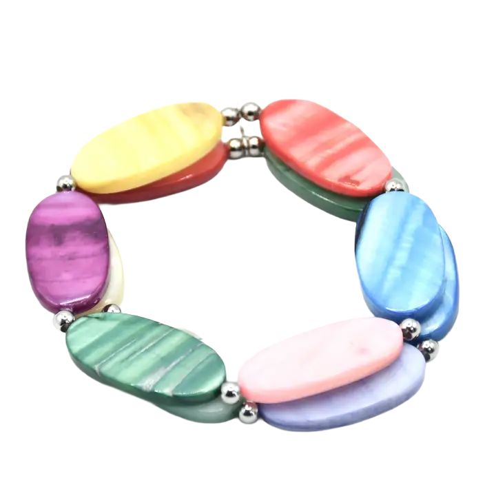 SL Fruit Salad Oval Two Strand Mop Bracelet