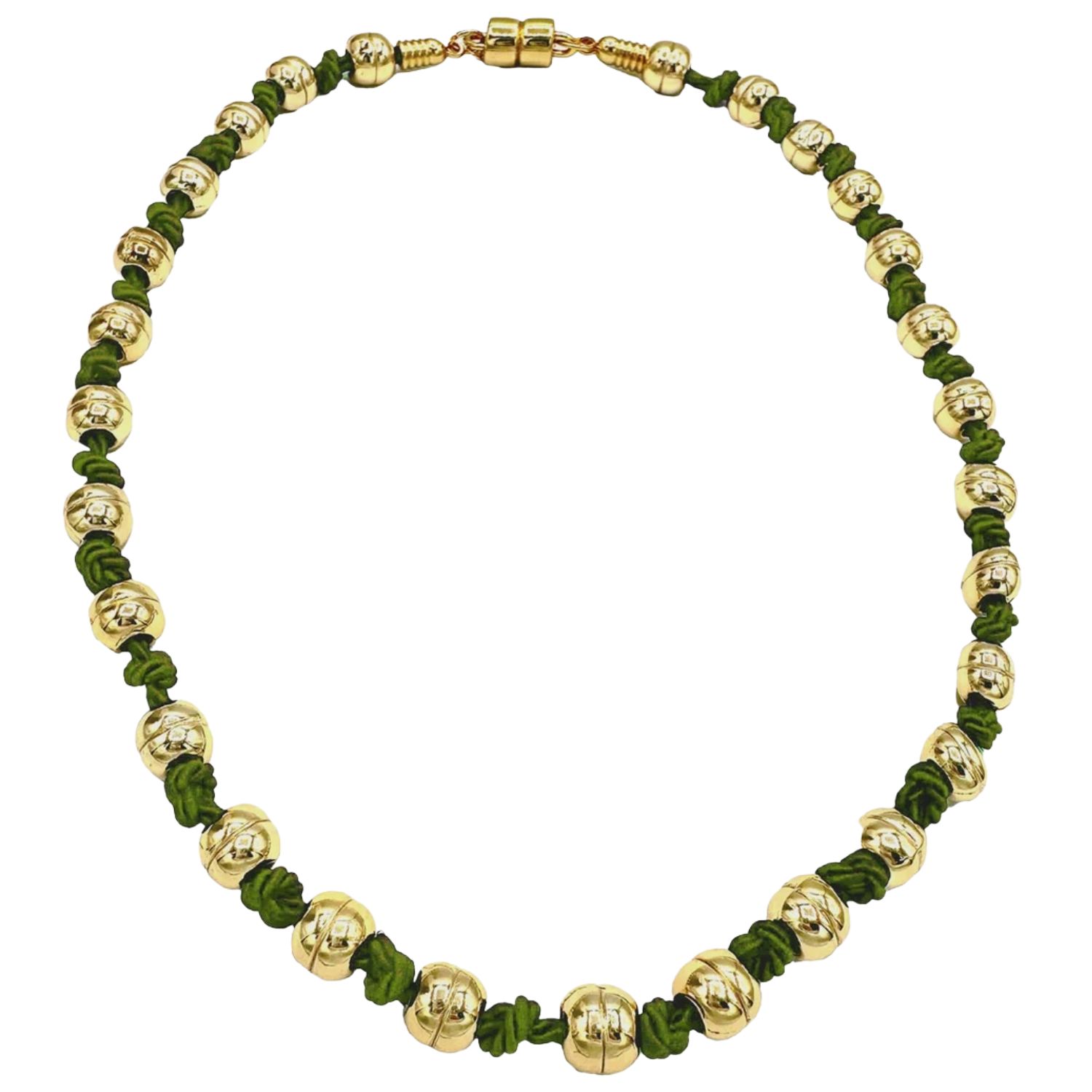 MAM Green Saralee Silk Knotted Necklace