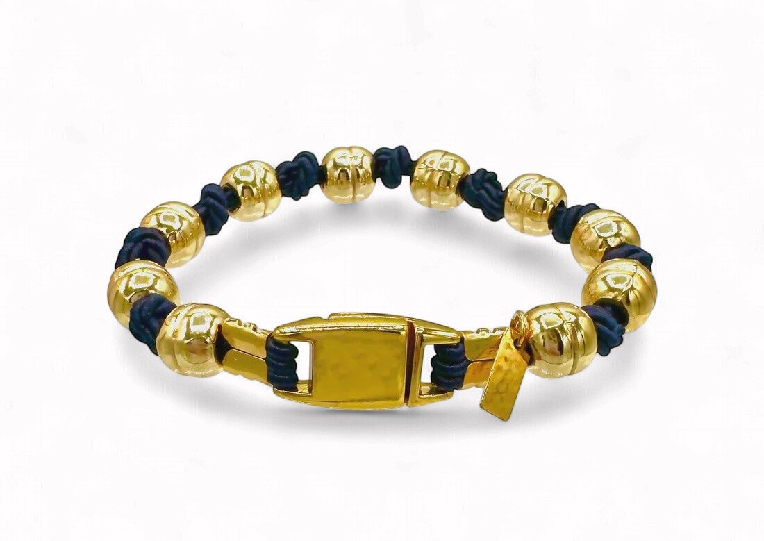 MAM Navy Sue Silk Knotted Bracelet