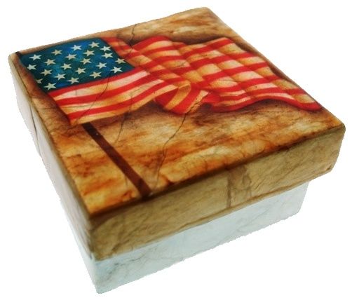 KC Flag of USA Capiz Box