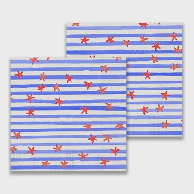 FG Red White and Blue Cocktail Napkin