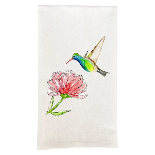 FG Hummingbird with Flower Tea Towel