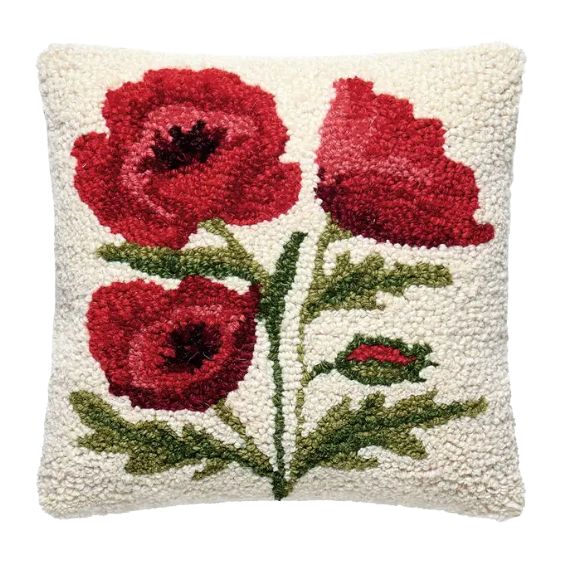 PH Poppies Hook Pillow
