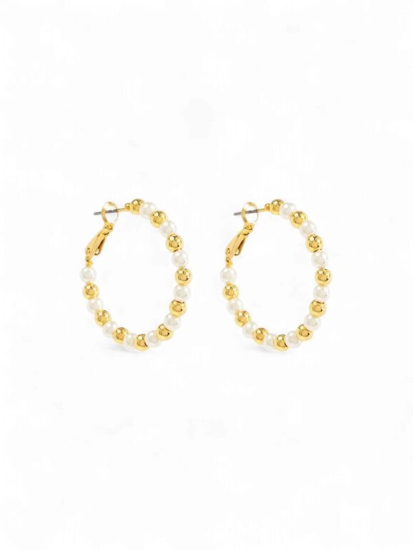 VIO Mixed Bead Small Hoop Earring