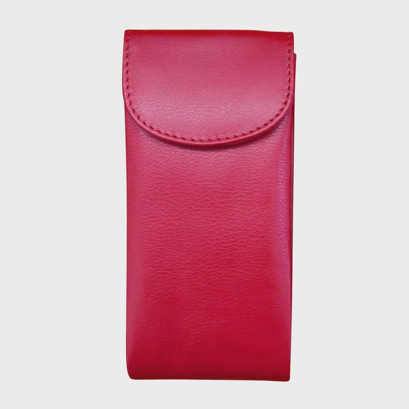 ILI Indian Pink Double Flap Eyeglass Case