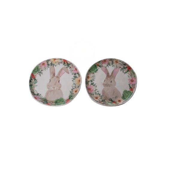 TRA Bunny Appetizer Plate with Spreader