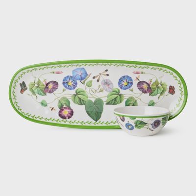 CI Mirabella Melamine Oval Tray with Dip Bowl
