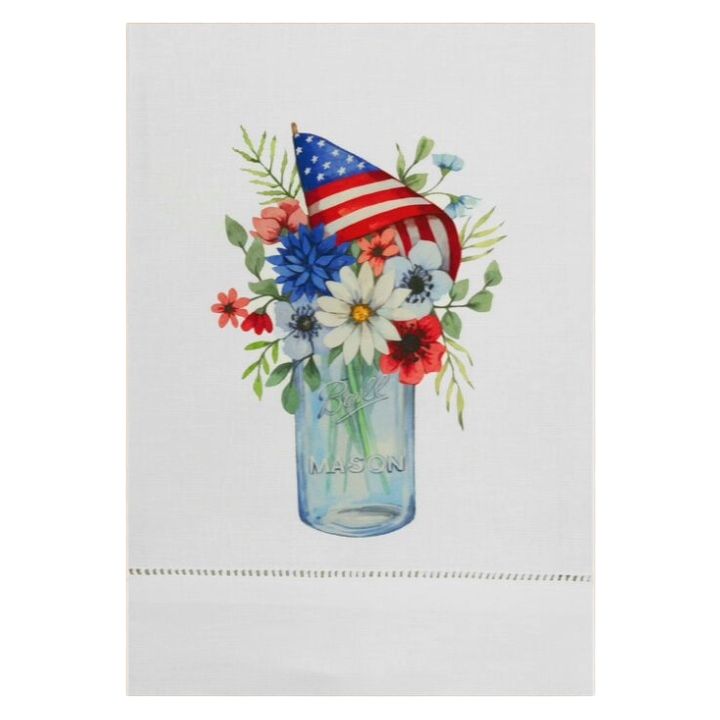 JU Patriotic Mason Jar Tea Towel