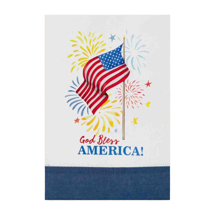 JU God Bless America Tea Towel
