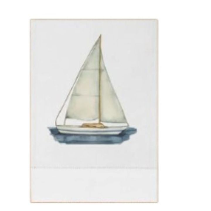 JU Sailboat Tea Towel