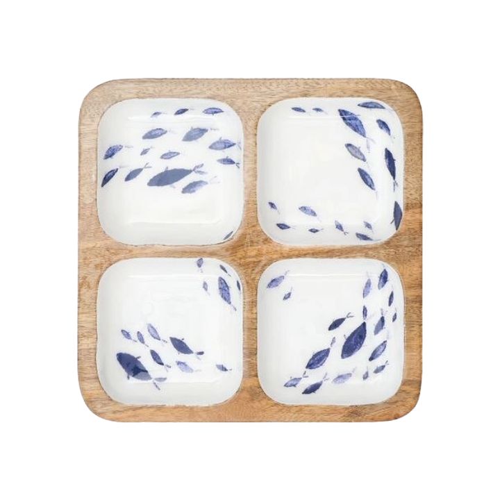 BA School of Fish Square 4-section Tray