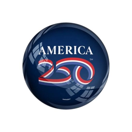 MSP Dark Blue America 250 Glass Paperweight