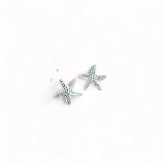 GJ Whimical Seastar Silver Stud Earrings