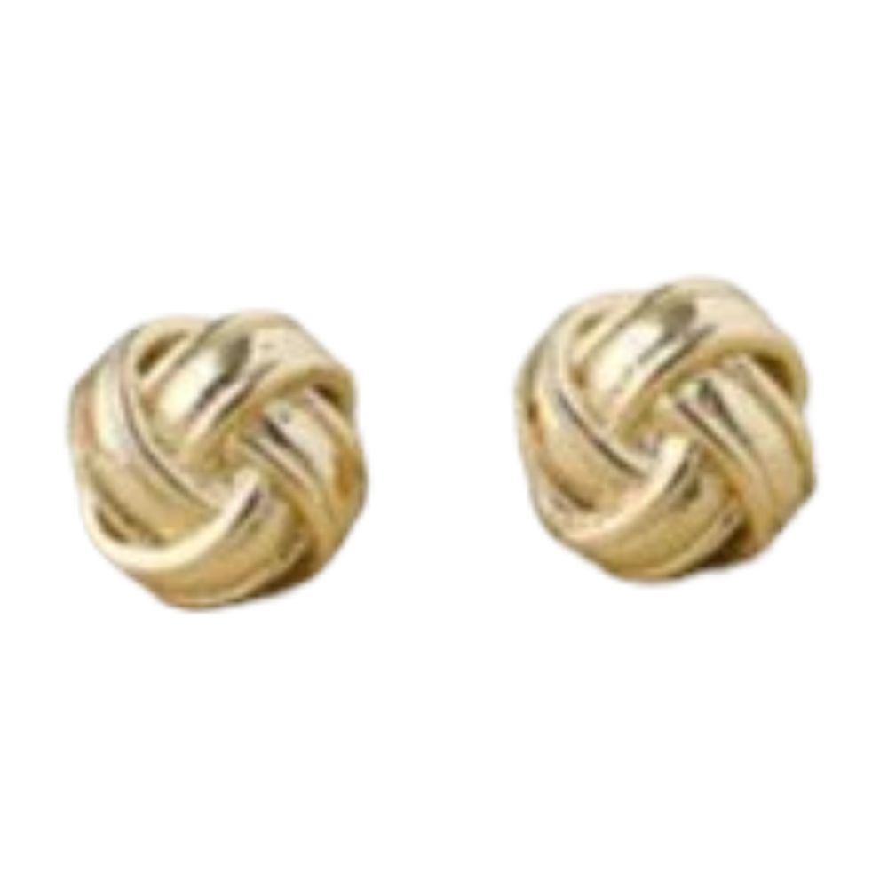 GJ Tangle Gold Stud Earrings