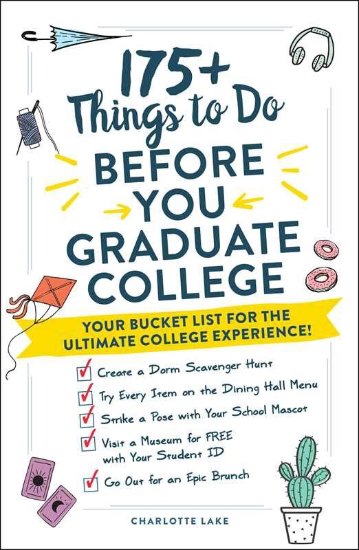 SS 175+ Things to Do Before You Graduate College by Charlotte Lake: Paperback