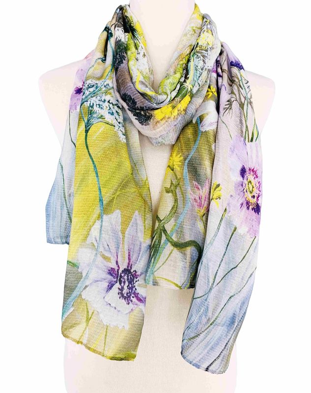 JC Avocado-Multi Floral Scarf