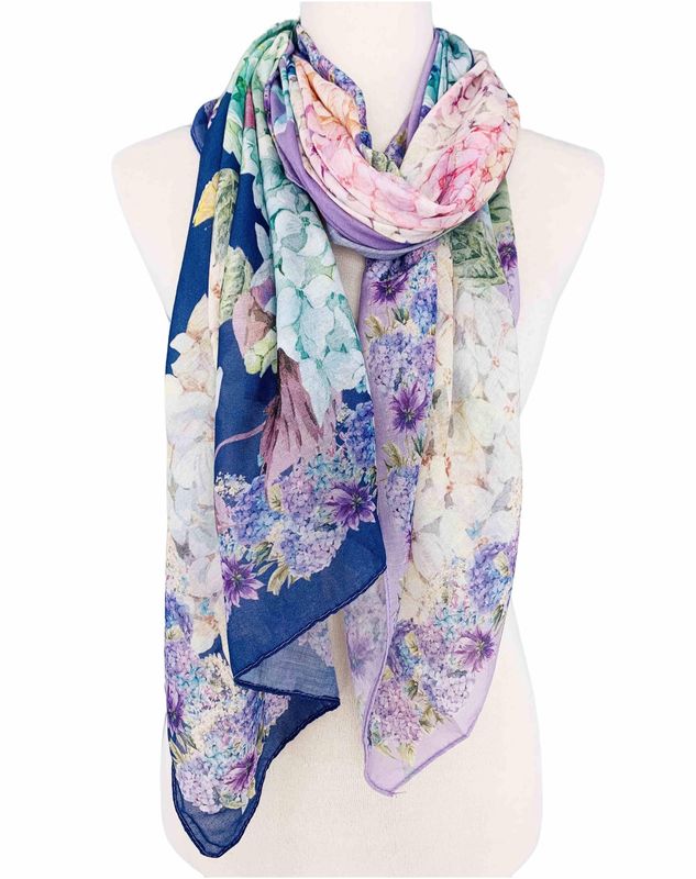 JC Purple Hydrangea Scarf/Shawl