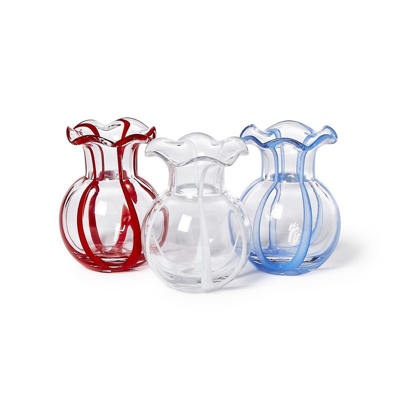 TC Ruffled Ribbon Asstd. Vase