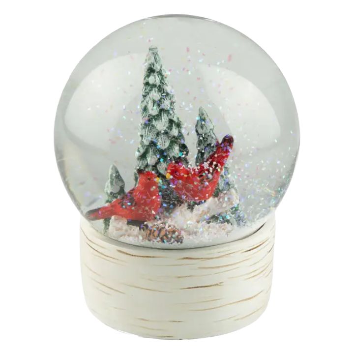 OPT Cardinals &amp; Tree Scenes Snow Globe