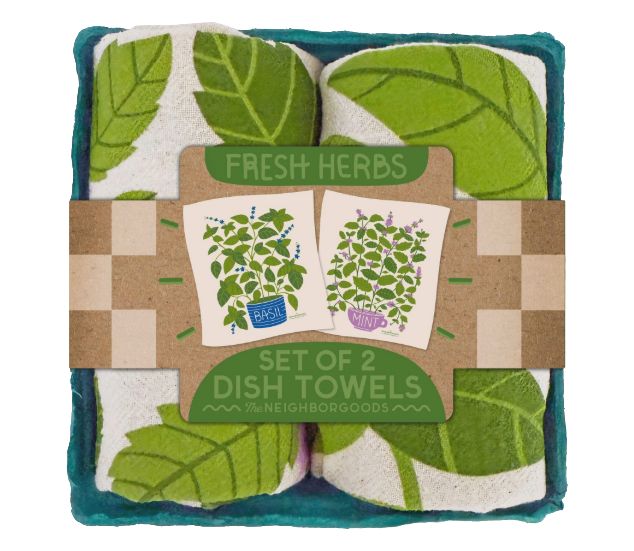 TN Fresh Herbs Towel Set of 2