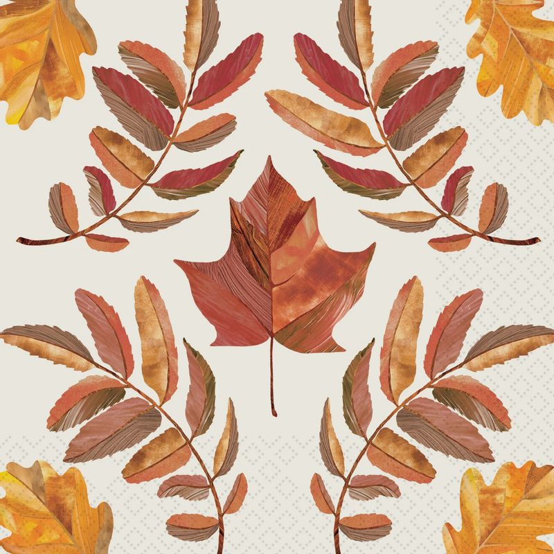BI Falling Leaves Tile Cocktail Napkins