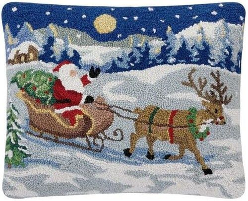 PH Snowy Sleigh Ride Hook Pillow