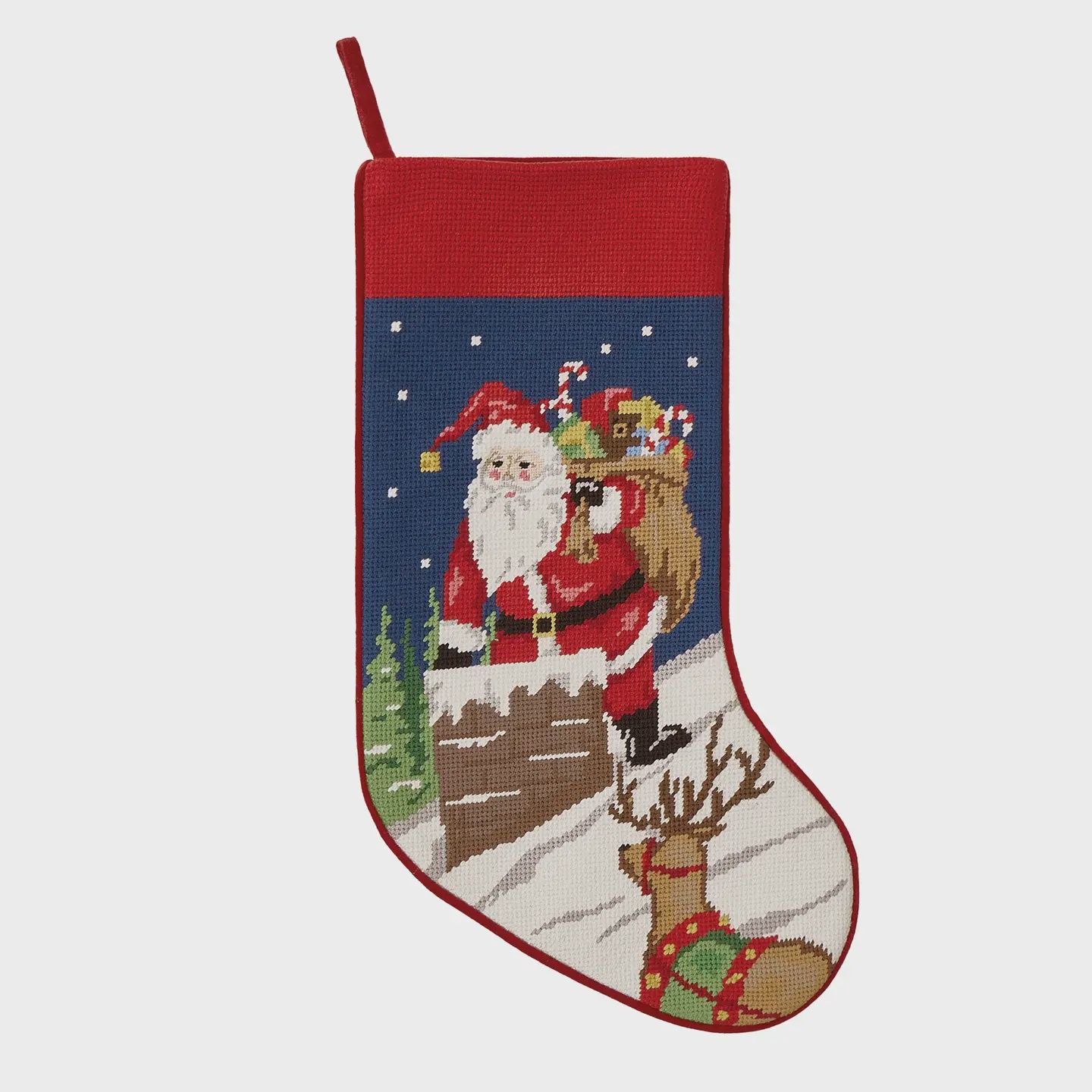 PH Santa Chimney Needlepoint Stocking