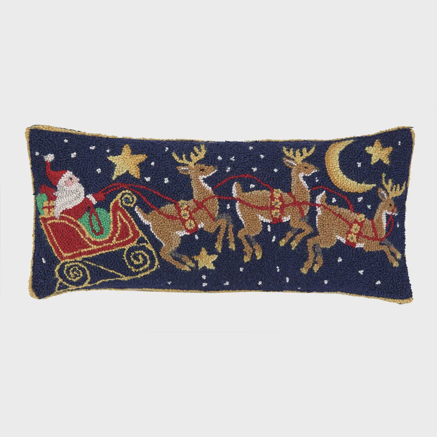 PH Santa Three Reindeer Hook Pillow
