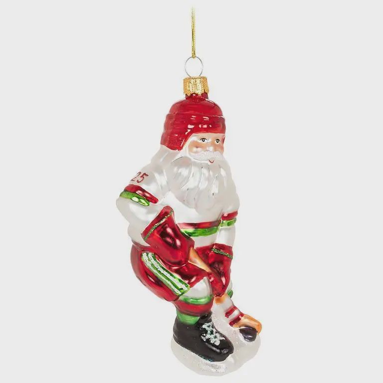 AB Hockey Santa Ornament