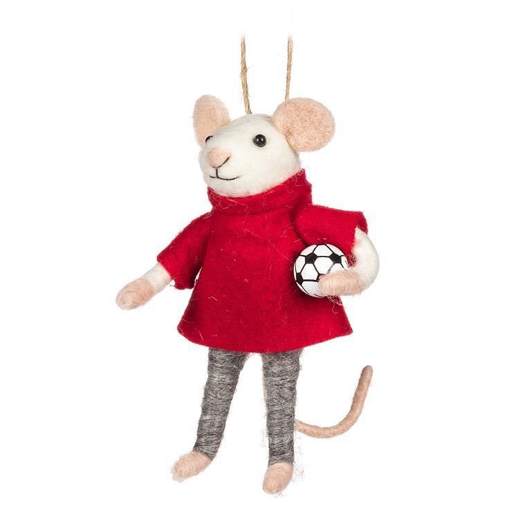 AB Soccer Mouse Ornament