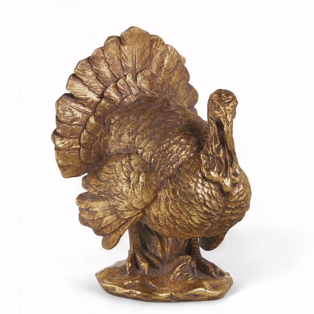RAZ Antique Gold Turkey 10.25"
