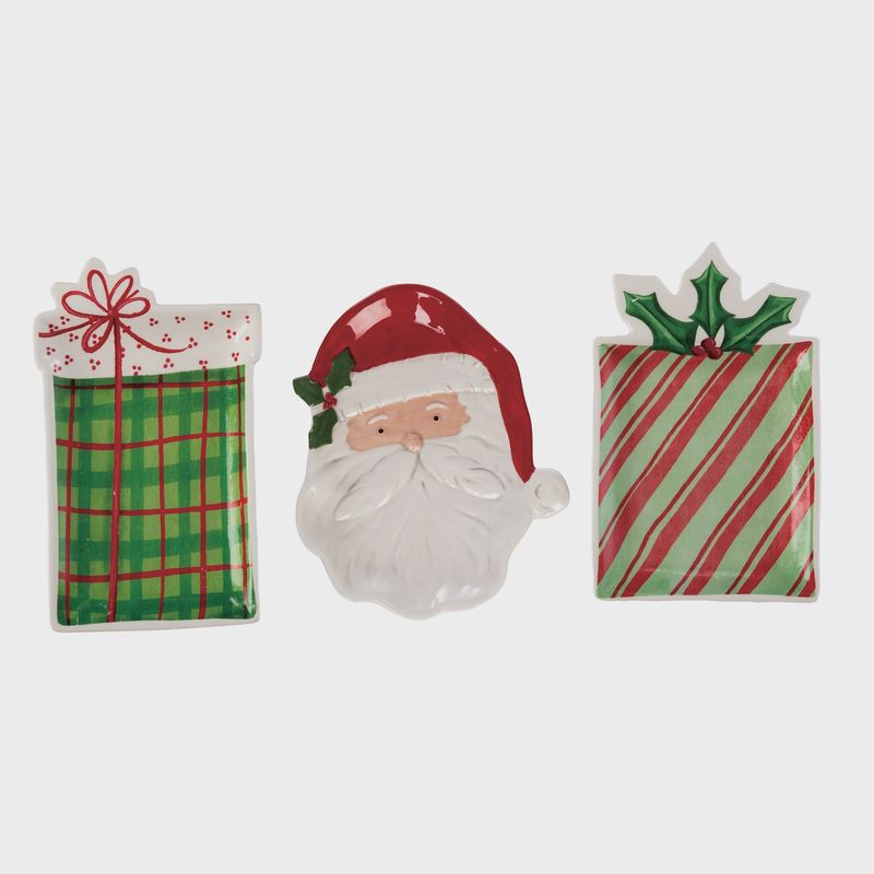 TRA Santa &amp; Presents Tidbit Plates