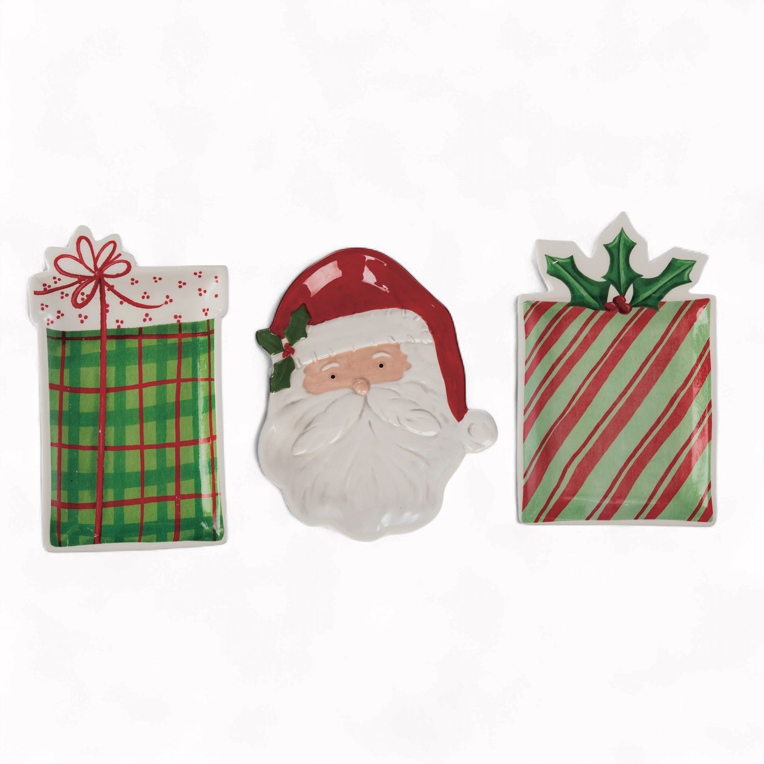 TRA Santa &amp; Presents Tidbit Plates