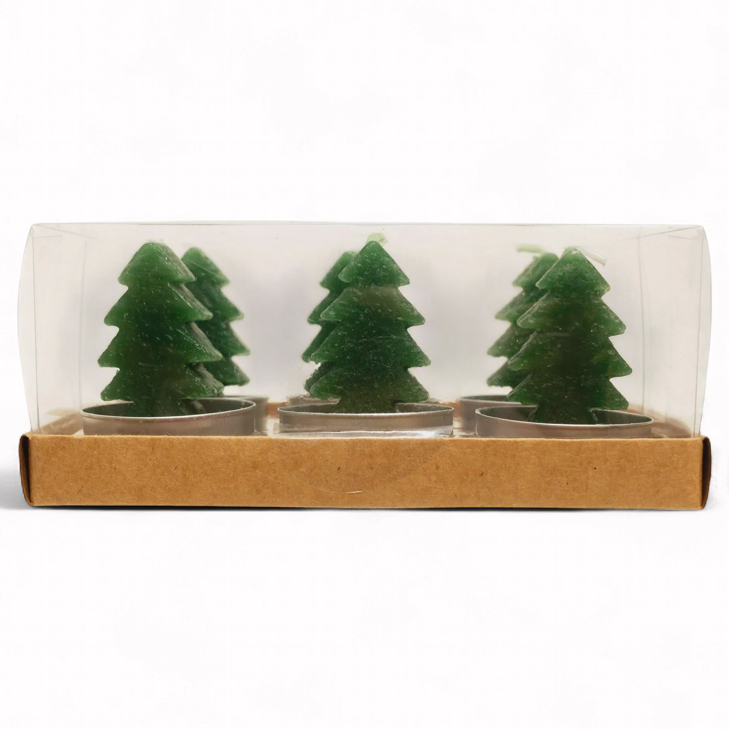 BI Green Trees Boxed Candles S/6