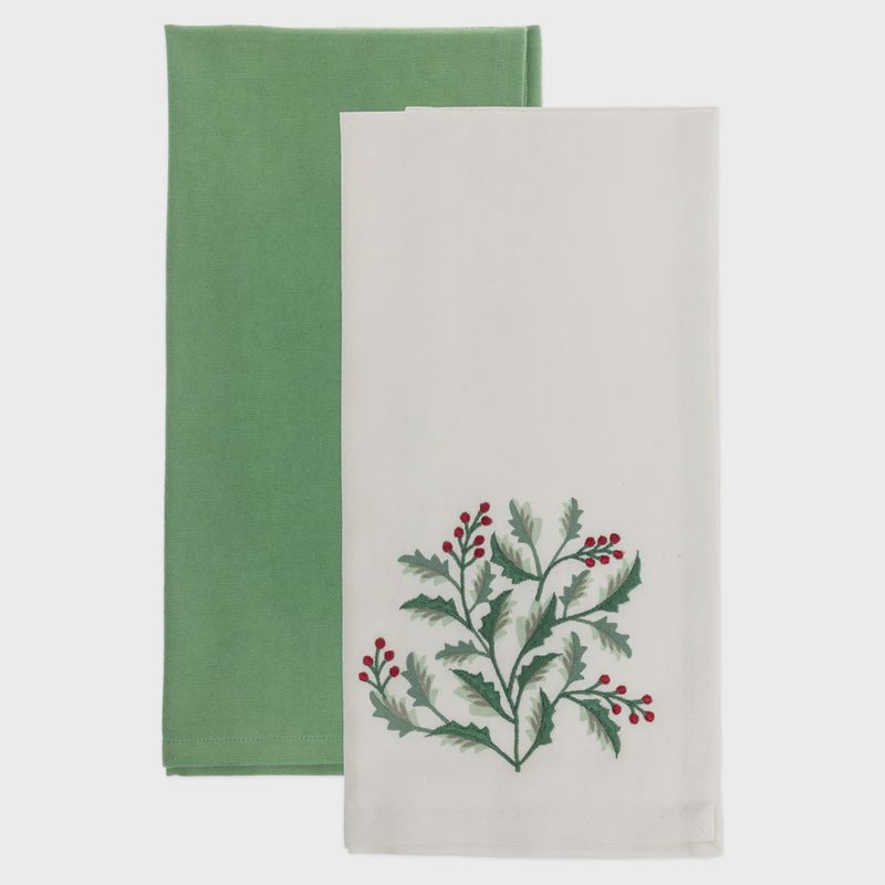 BI Holly Tea Towel S/2