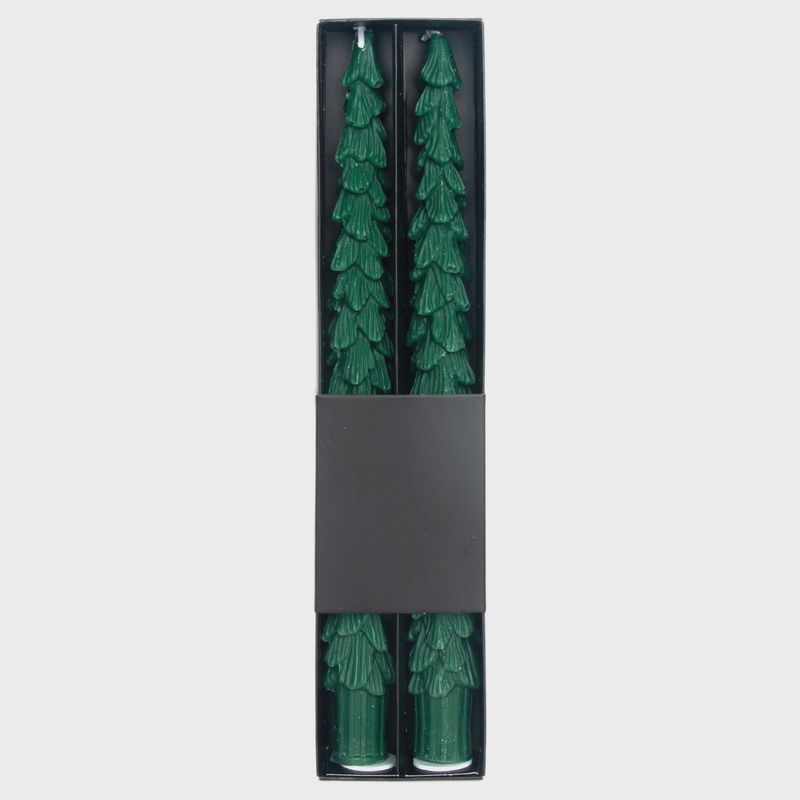 BI Green Tree Taper Candles