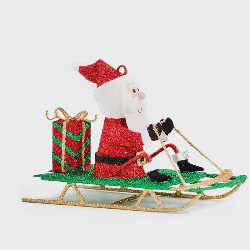 DG Santa on Sled Ornament