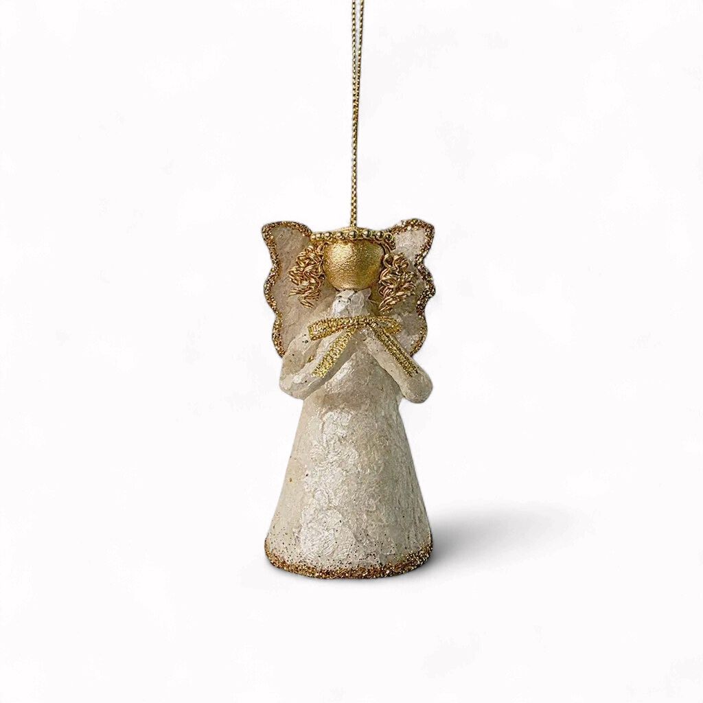DG Mini Capiz Flakes 3" Angel Ornament
