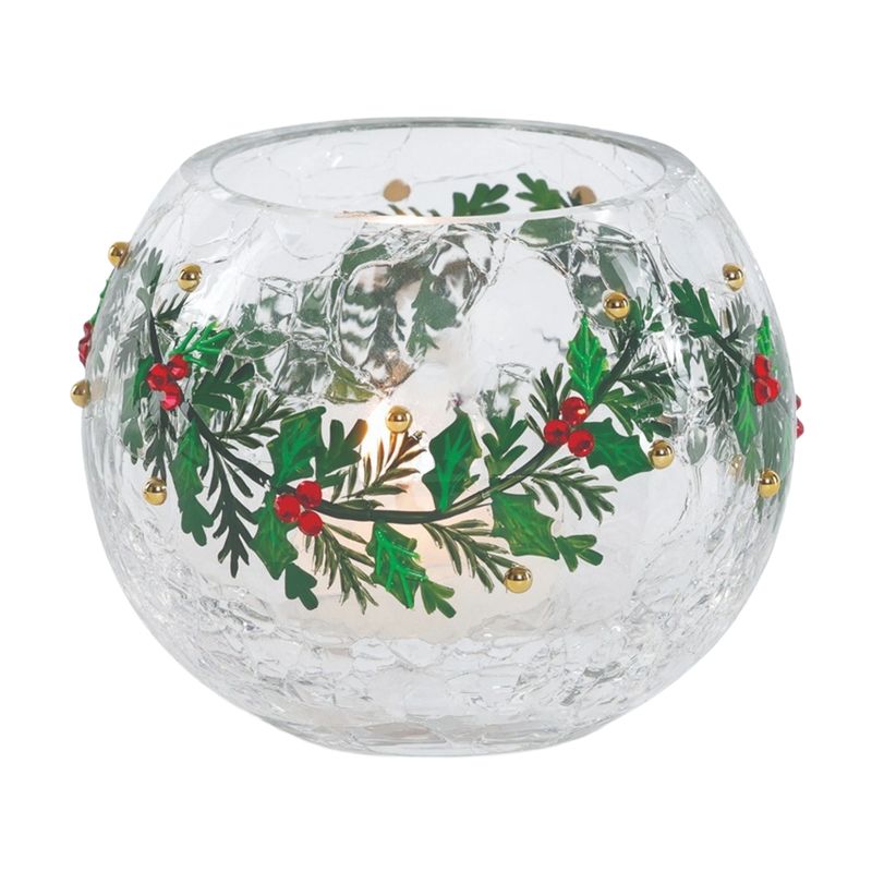 ON Holly Berry Glass Votive