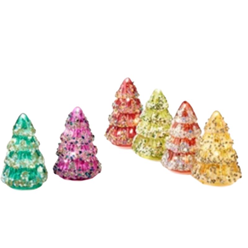 ON Asstd Color Glitter Trees