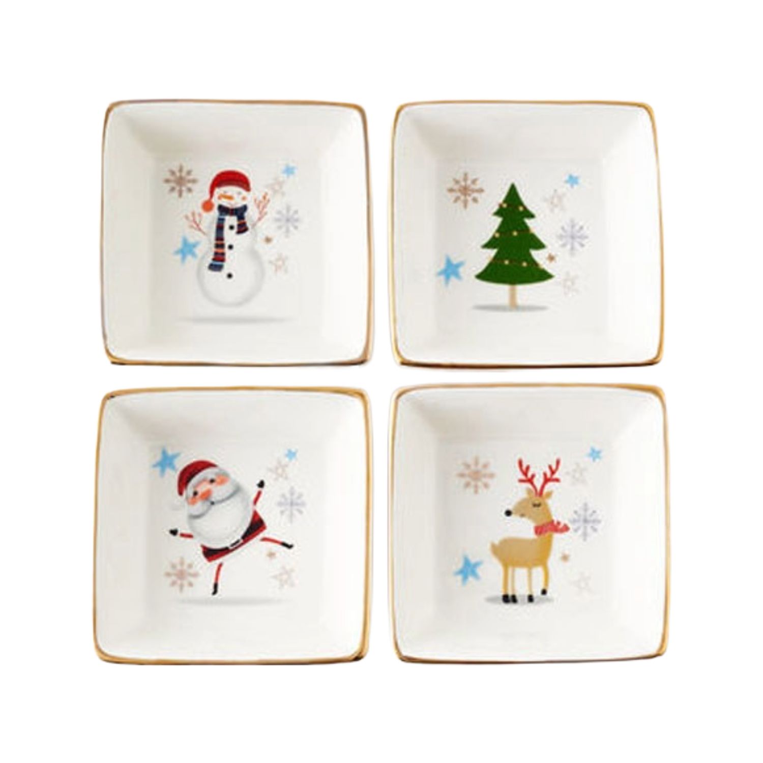 ON Santa  &amp; Friends Square Dish