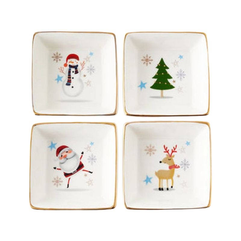 ON Santa  &amp; Friends Square Dish