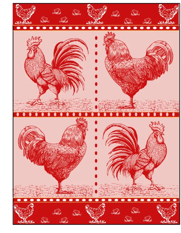 MI Red Rooster Tea Towel